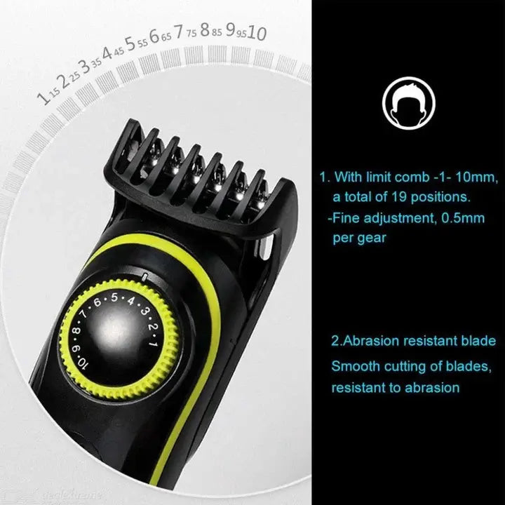 Kemei KM-696 – Ultimate 5 in 1 Grooming Kit | Beard, Hair & Body Trimmer