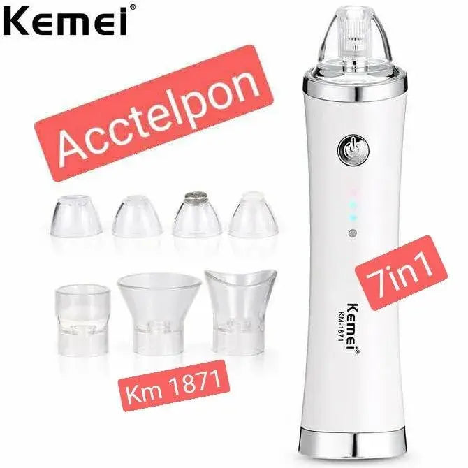 Kemei KM-1871 7-in-1 Facial Blackhead Vacuum & Pore Cleaner