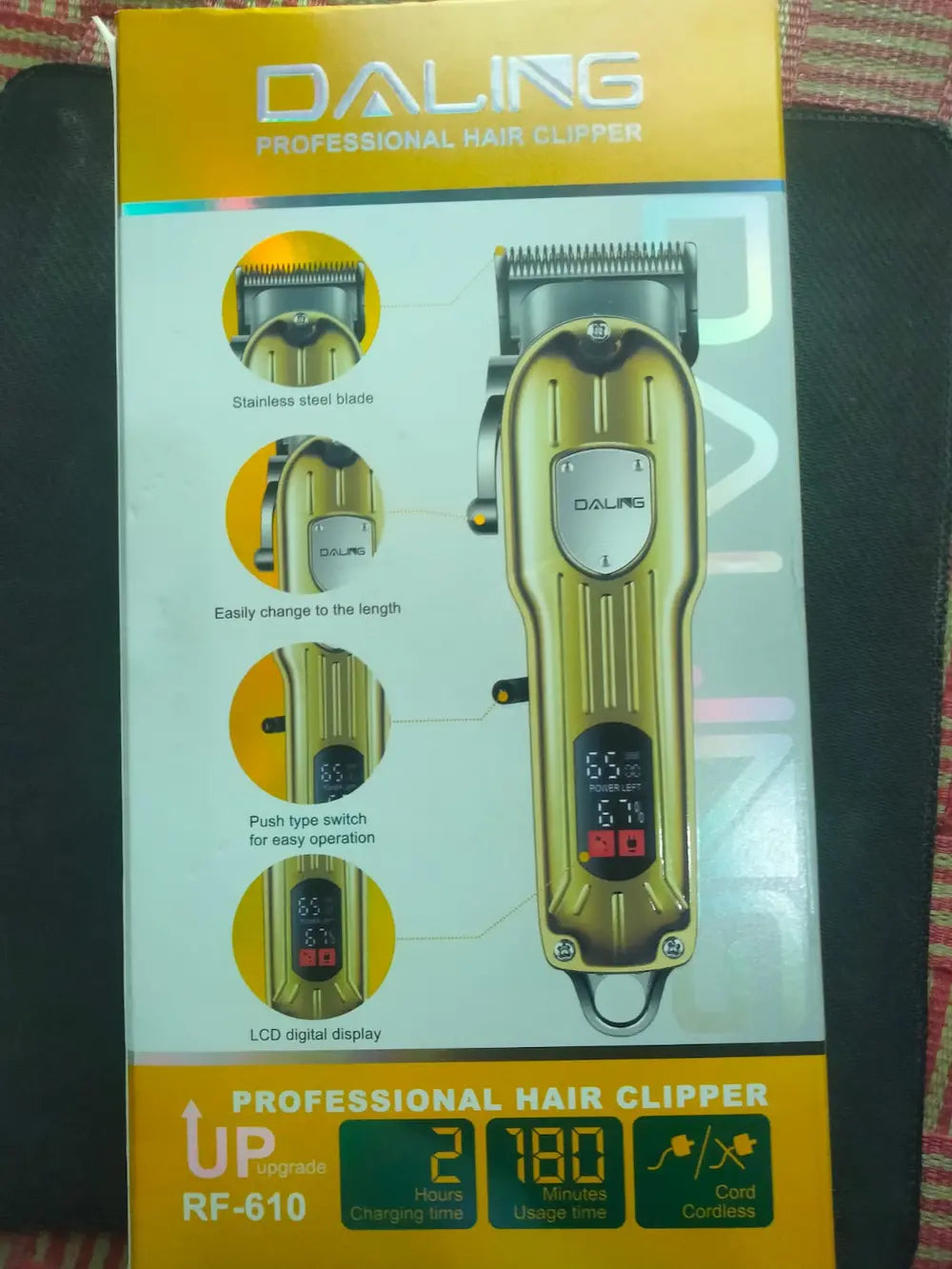 Daling RF 610 Professional Hair & Beard Cordless Trimmer