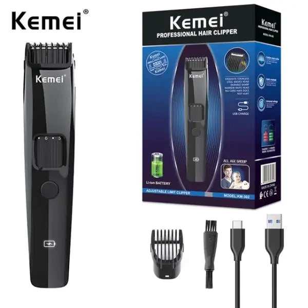 Kemei KM-302 Cordless  Professional Hair Trimmer & Clipper