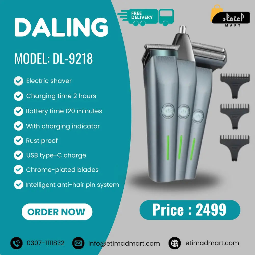 Daling DL-9218 3-in-1 Multifunction Grooming Kit