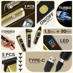 VGR V-366 3 in 1 cordless Beard shaver for Men
