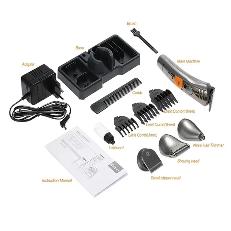 Kemei KM-580 7-in-1 Multi-Purpose Grooming Kit for Men