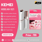 Kemei KM-1021 Portable Ladies Shaver – Smooth Skin Anytime, Anywhere!