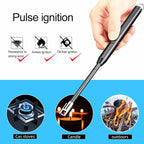 USB 360° Flexible Arc Lighter with LED Display – Windproof