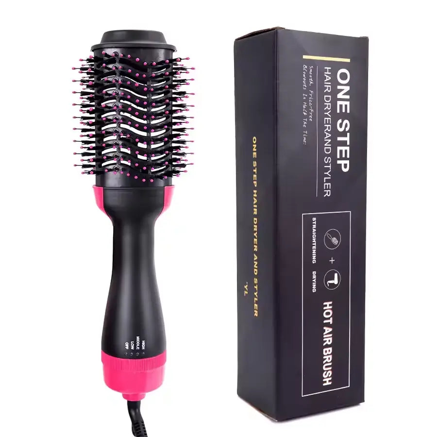 One Step Hot Air Brush - 3 in 1 Hair Dryer, Straightener & Curler