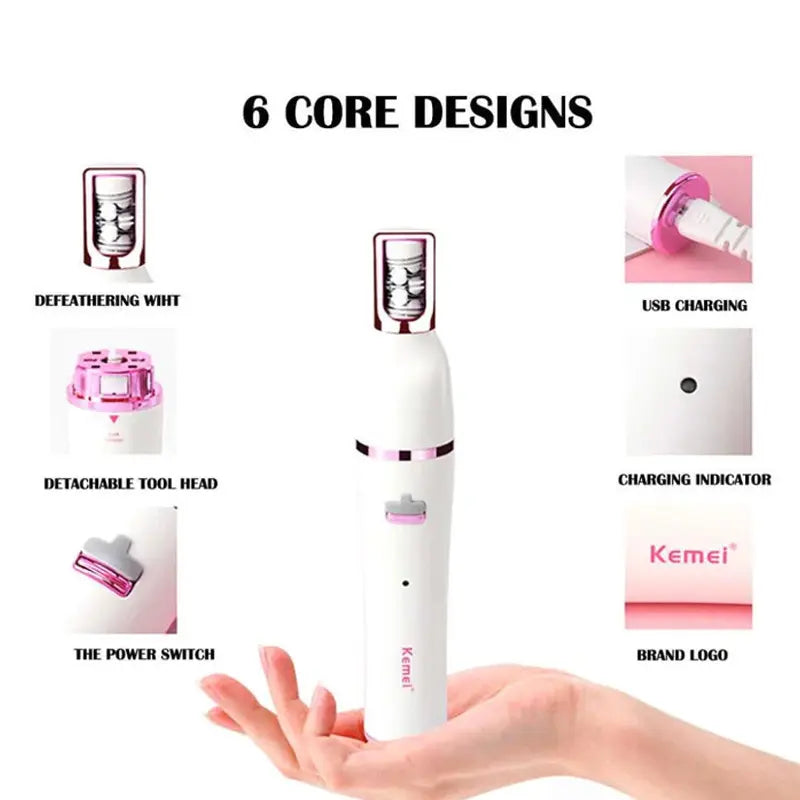 Kemei KM-2189 7-in-1 Electric Lady Shaver Epilator Kit