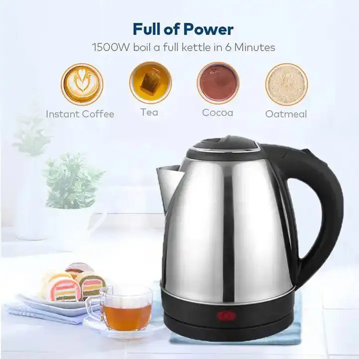 NM National Electric Kettle – 2L Quick-Boil Stainless Steel Jug