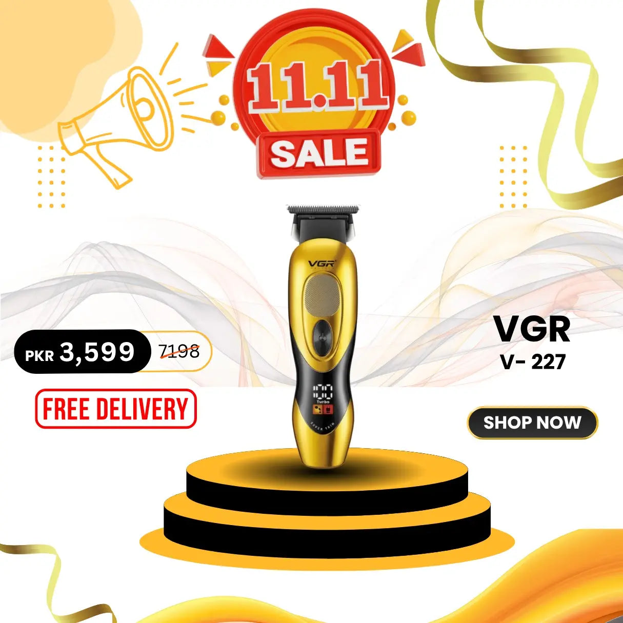 Orginal VGR V-227 Professional Hair Trimmer for Men