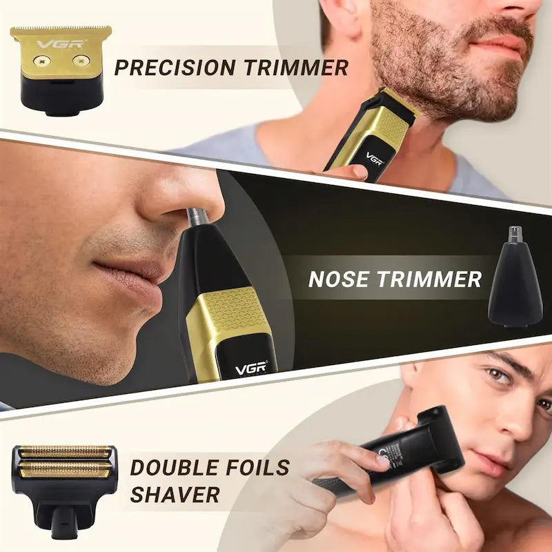 VGR V-366 3 in 1 cordless Beard shaver for Men