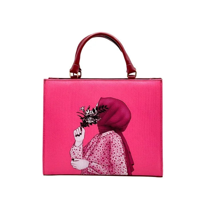 Hijab Girl Canvas Tote Bag – Multiple Colors Available
