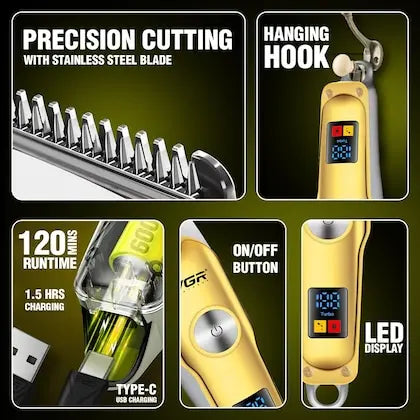 VGR V-290 Professional Cordless Hair Clipper – Electric Trimmer