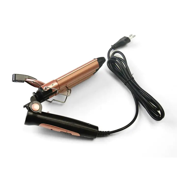 Kemei KM-1010 Foldable Triple Barrel Hair Curler