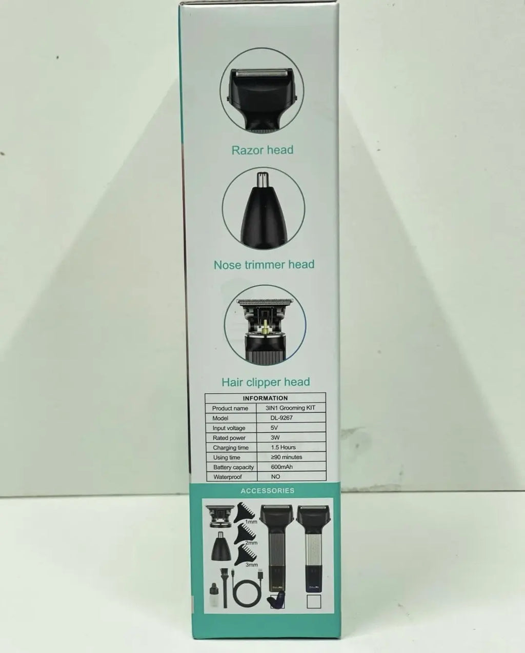 DALING DL-9267 3-in-1 Cordless Hair Trimmer & Shaver