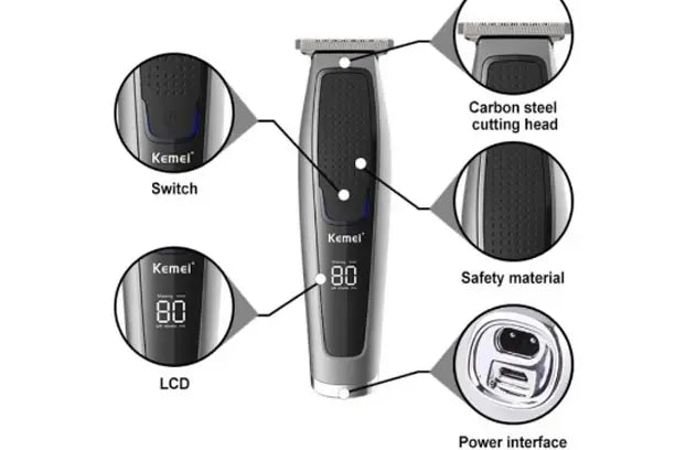 Kemei KM-306 Cordless Hair Clipper for Men