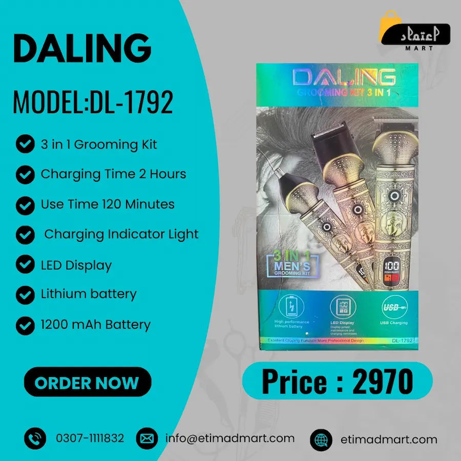 Daling DL-1792 3-in-1 Grooming Kit in Pakistan