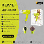 Kemei KM-6821 Compact & Foldable Hair Dryer