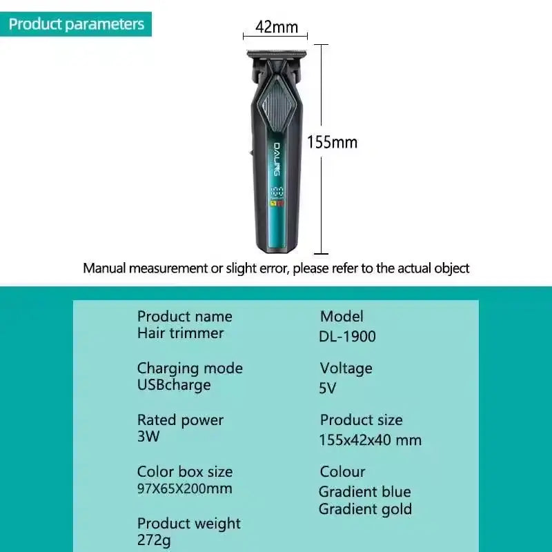 DALING DL-1900 Professional Cordless Hair Clipper for Men