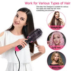 One Step Hot Air Brush - 3 in 1 Hair Dryer, Straightener & Curler