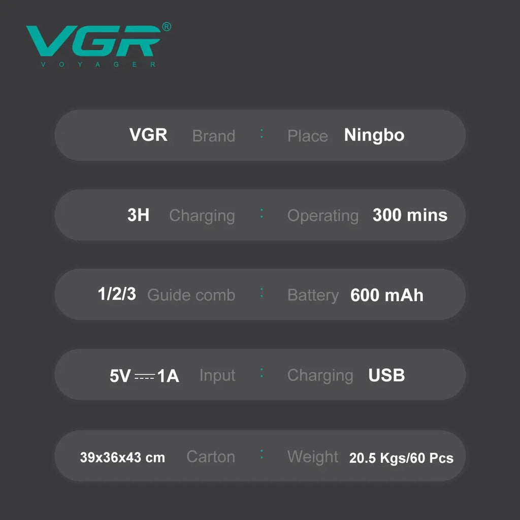 Orginal VGR V-227 Professional Hair Trimmer for Men