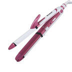 Kemei KM-1291 3-in-1 Hair Straightener, Curler & Crimper