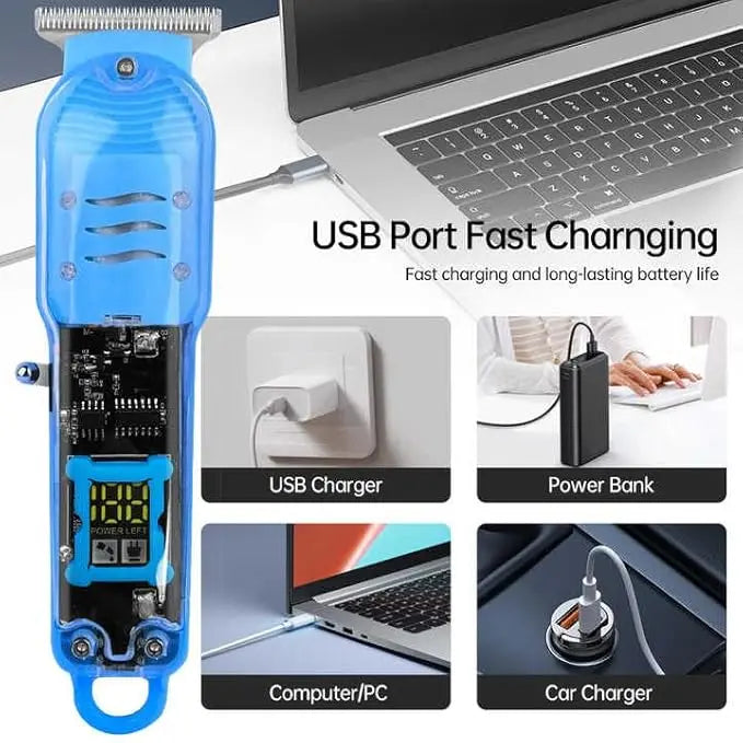 LT 808 Transparent Body Beard Trimmer & Hair Clipper