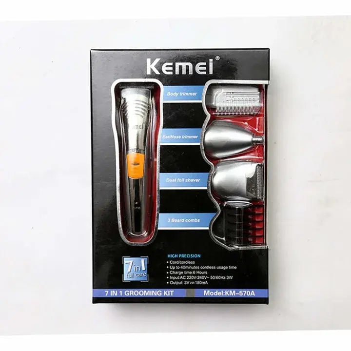 Kemei KM-570 7-in-1 Grooming Kit for Men