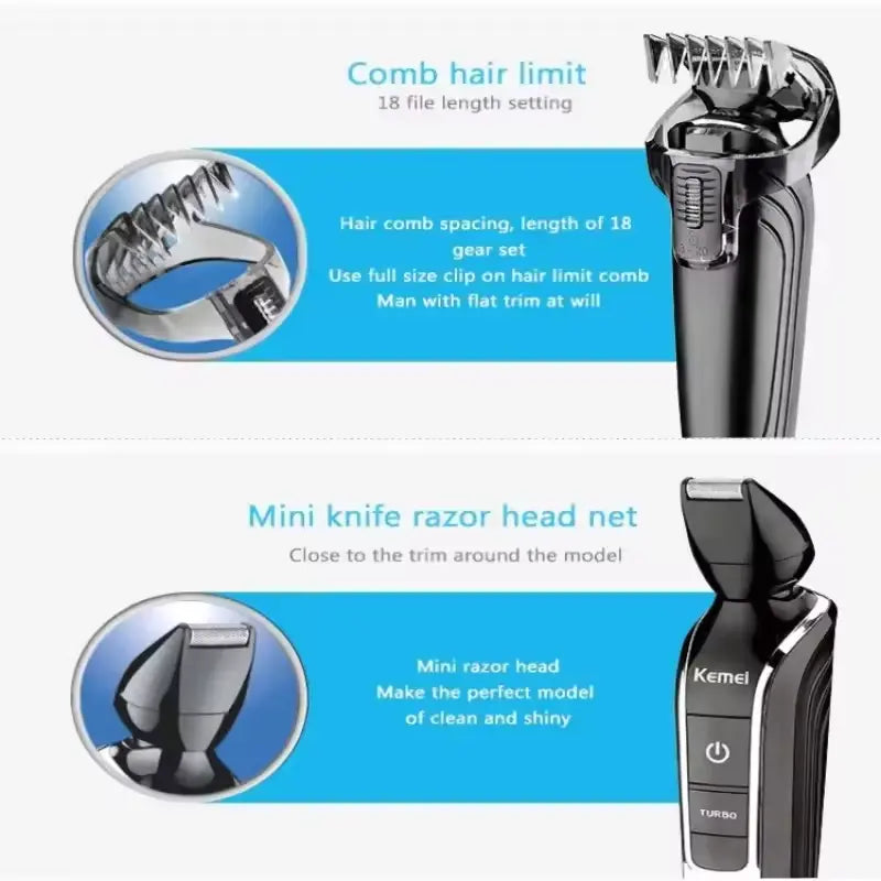 Kemei KM-1832 5-in-1 Full Care Grooming Kit for Men