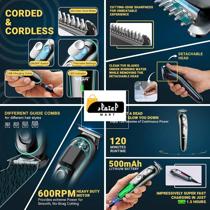 VGR V-055 Professional Hair & Beard Trimmer for Men