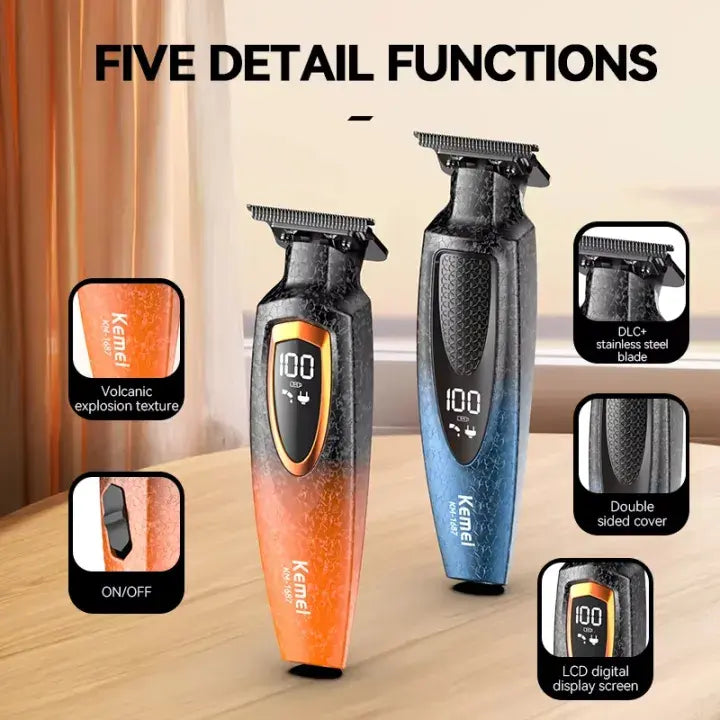 Kemei KM-1741 Cordless Hair Trimmer for Men & Barbers