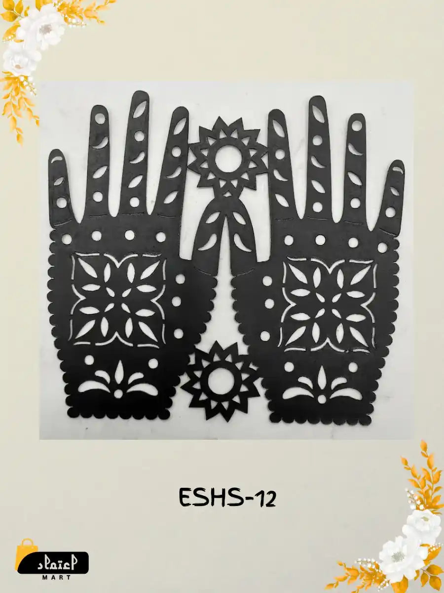 Unique Small Hand Henna Stencil Designs for Kids