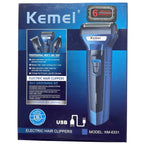 Kemei KM‑6331 3‑in‑1 Hair, Beard & Nose Trimmer – 6‑Month Warranty