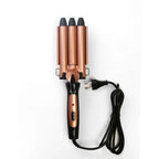Kemei KM-1010 Foldable Triple Barrel Hair Curler
