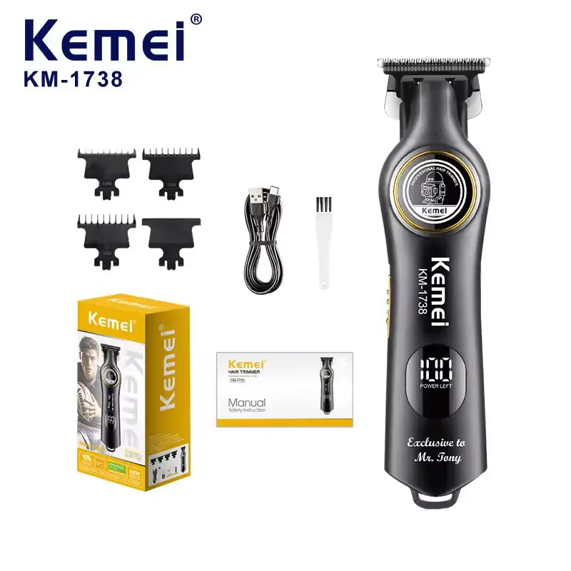 Kemei KM-1738 Cordless Hair Trimmer for Men