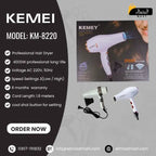 Kemei KM-8222 Professional Hair Dryer – Pakistan