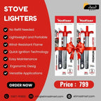 Pack of 2 Premium Stove Lighters with Free Kitchen Knives