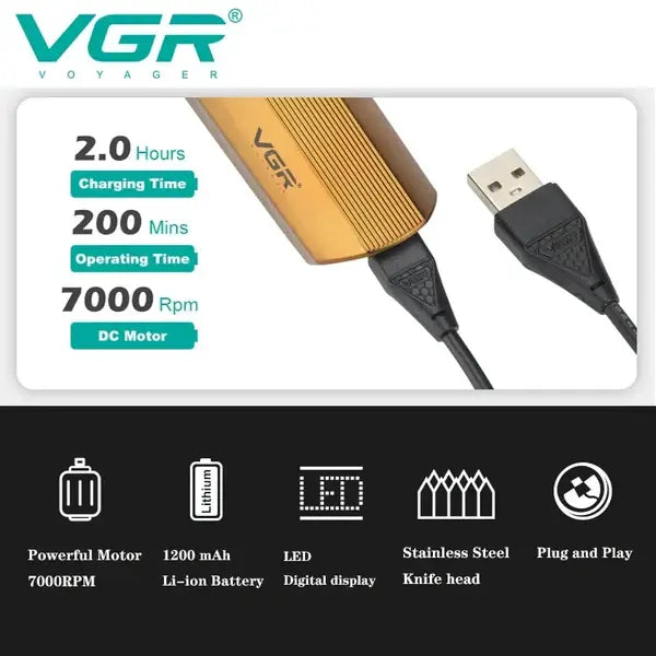 VGR V-921 Hair Clipper & Beard Trimmer