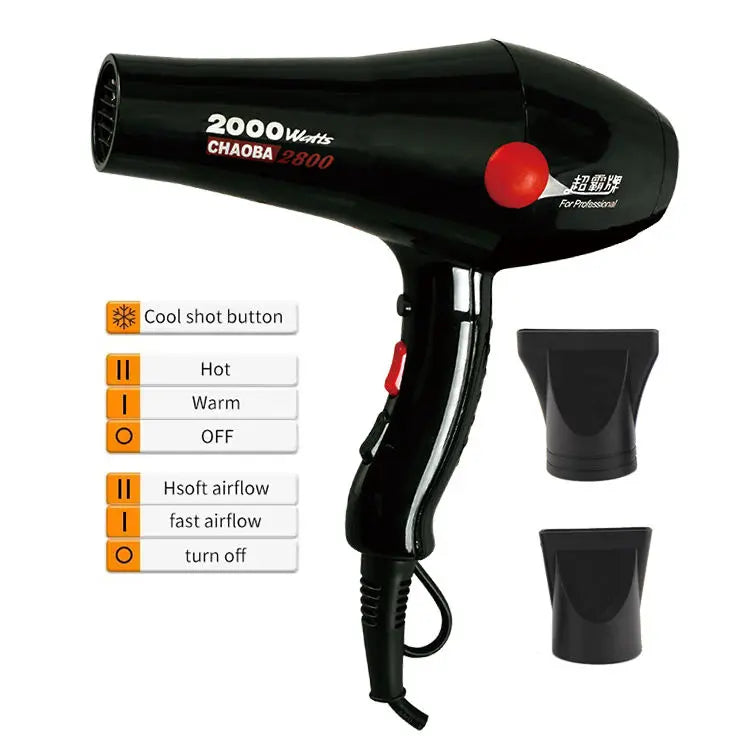 Chaoba 2800 Hair Dryer - 3 Heat & 2 Speed Settings