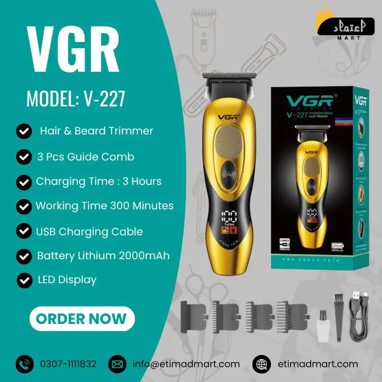 Orginal VGR V-227 Professional Hair Trimmer for Men