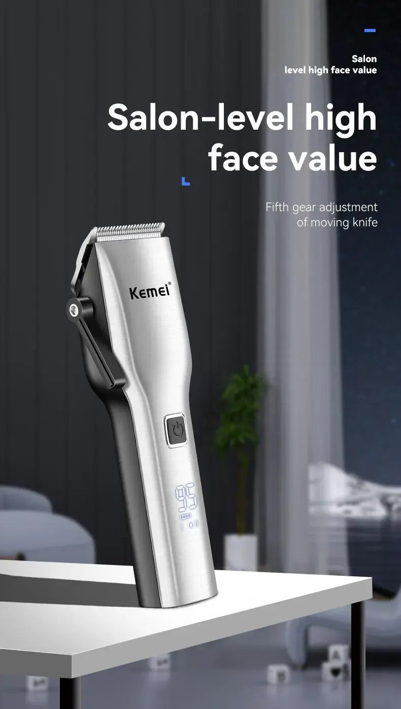Kemei KM-6050 Cordless Hair Clipper – Beard & Hair Trimmer