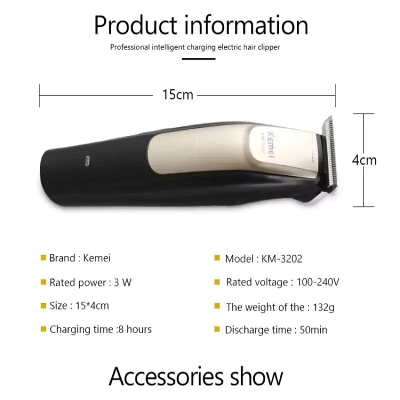 Kemei KM-3202 Professional Hair Clipper & Trimmer