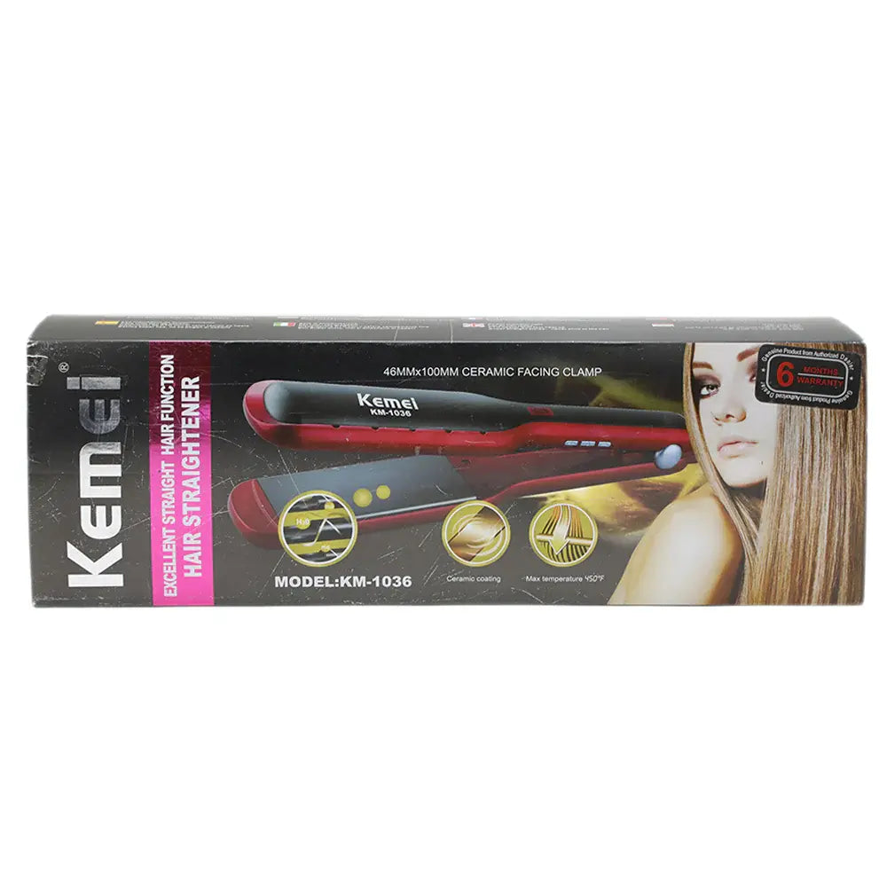 Kemei KM-1036 Hair Straightener & Crimper