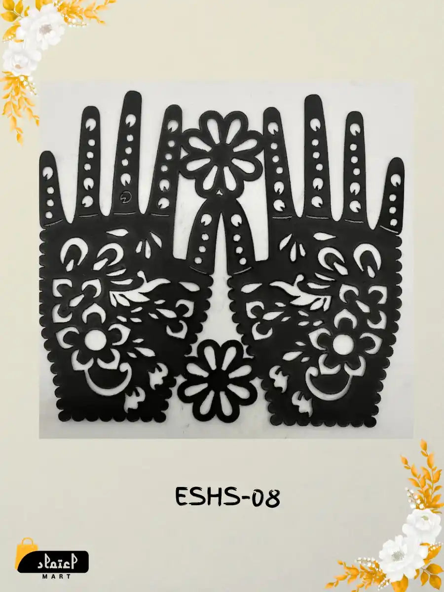 Unique Small Hand Henna Stencil Designs for Kids