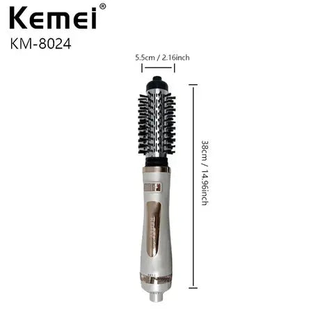 Kemei KM-8024 Hot Air Brush | Straightener, Curler & Volumizer