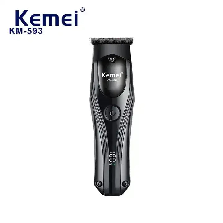 Kemei KM-593 Cordless Hair Trimmer – LED Display & Multi-Speed