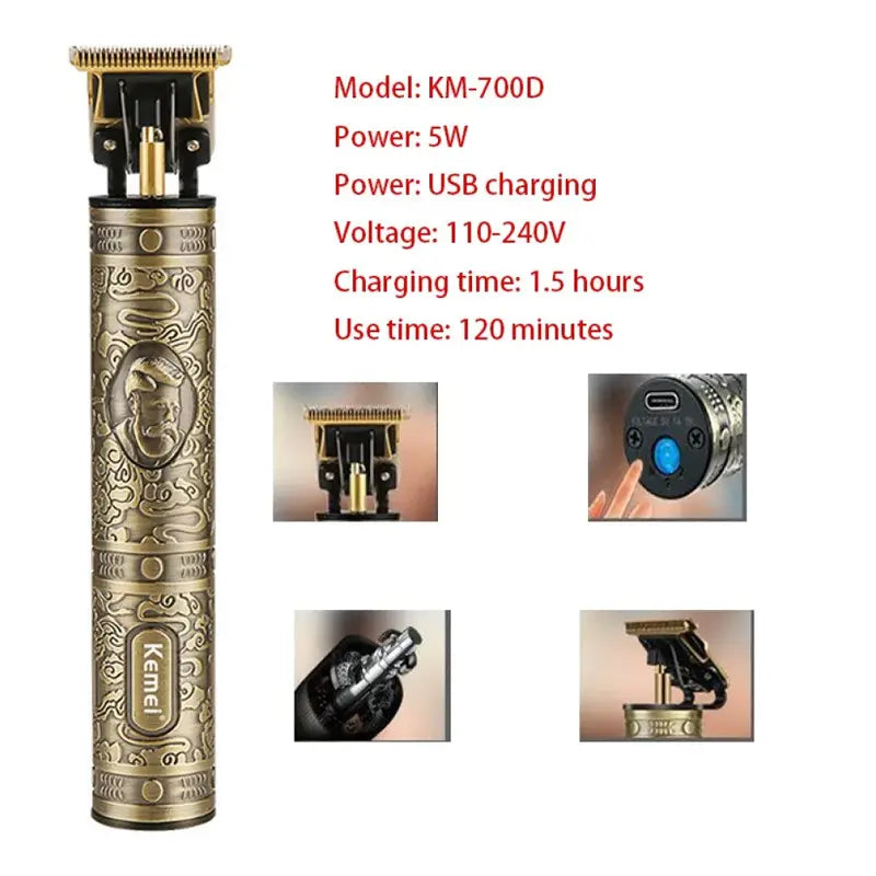 Kemei KM-700D Professional Hair Clipper & Trimmer for Men