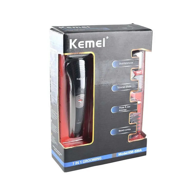 Kemei KM-590A 7-in-1 – Hair Clipper & Beard Trimmer Set