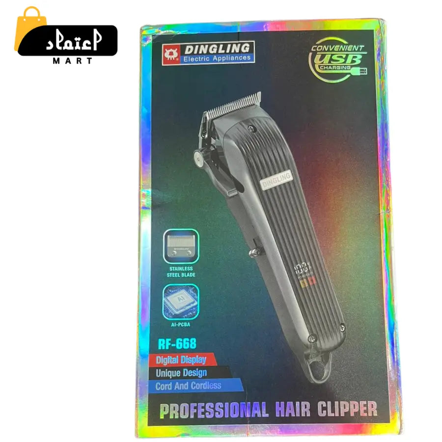 Dingling RF-668 Professional Cordless Hair Clipper for Men