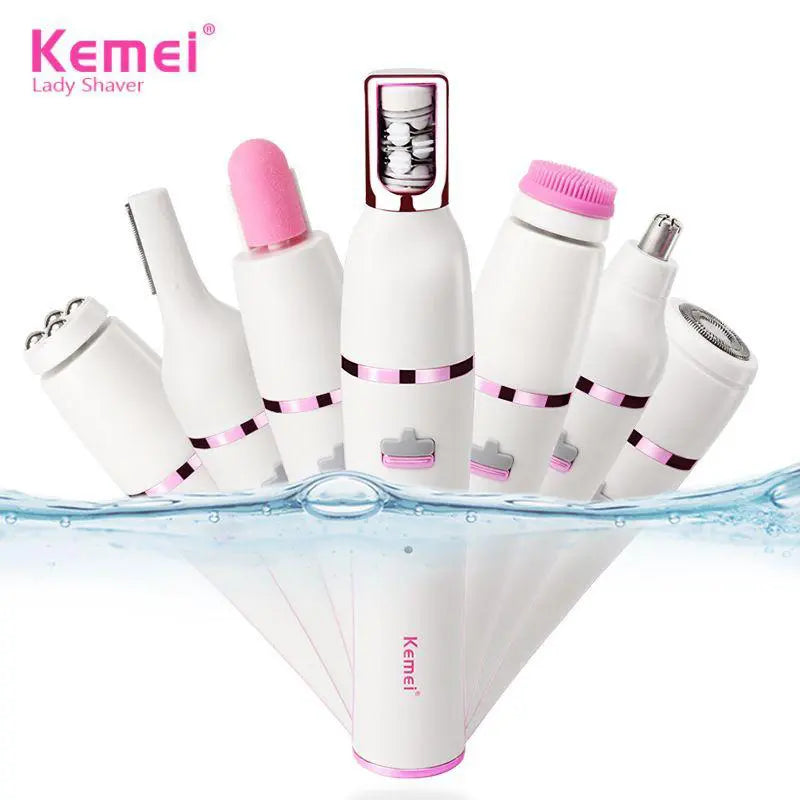 Kemei KM-2189 7-in-1 Electric Lady Shaver Epilator Kit