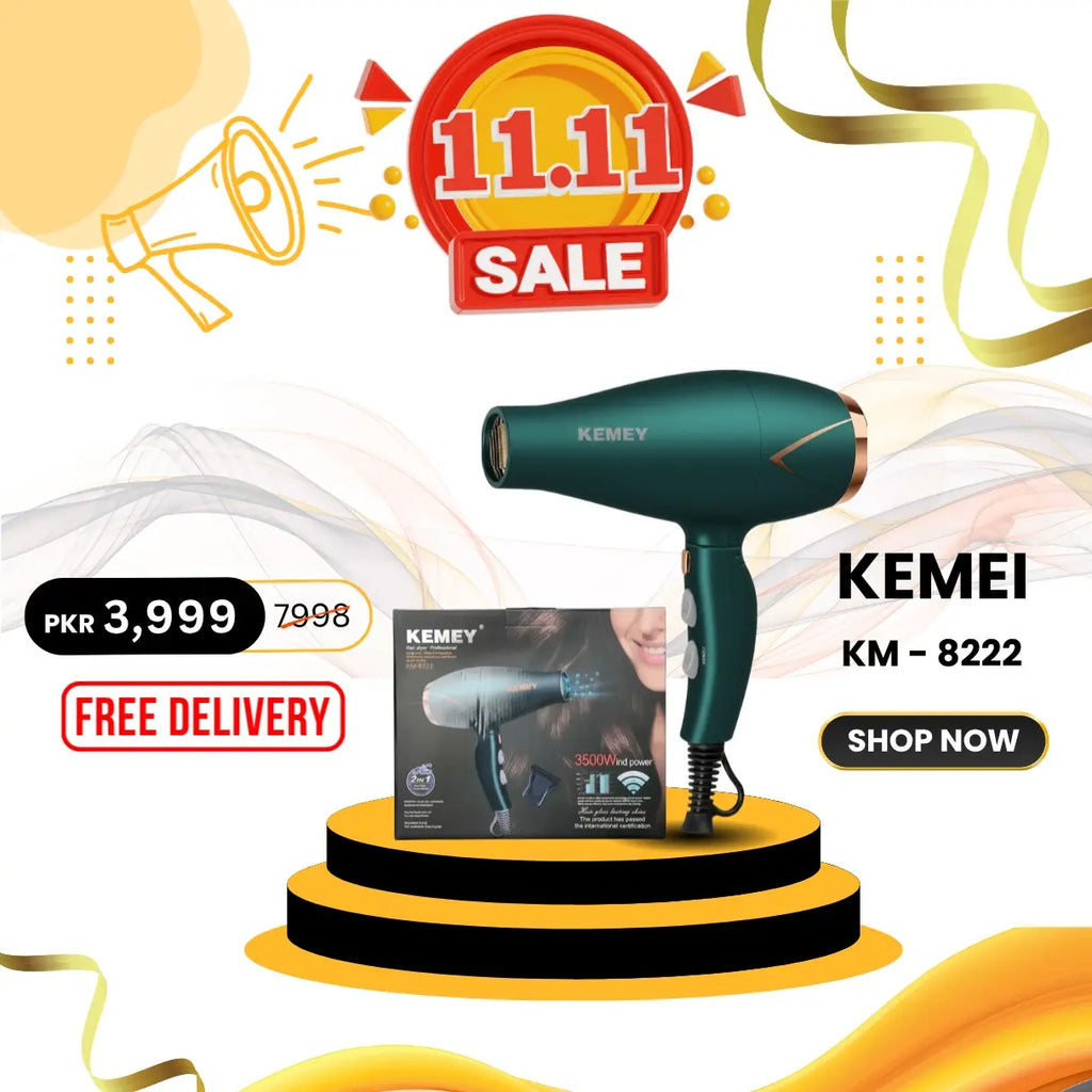 Kemei KM-8222 Professional Hair Dryer – Pakistan